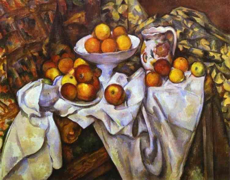Still Life with Apples and Oranges. Back to Cézanne's Page