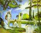 Paul Cézanne.  Seis Mulheres que banham.