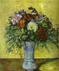 Paul Cézanne.  Flores em um vaso azul.