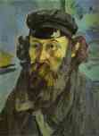 Paul Cézanne.  Auto-Retrato com um Casquette.
