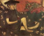 Marc Chagall.  Rapariga em um sofá (Mariaska).