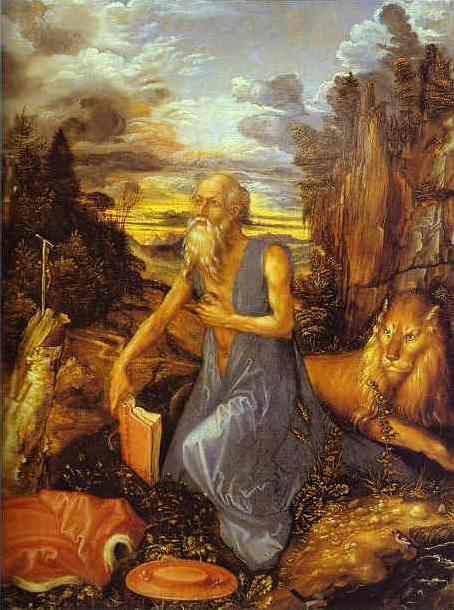 Albrecht Dürer. St. Jerome in the Wilderness.
