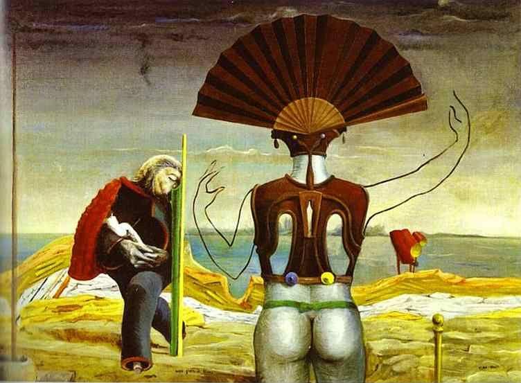 Max Ernst. Woman, Old Man and Flower/Femme, viellard et fleur.