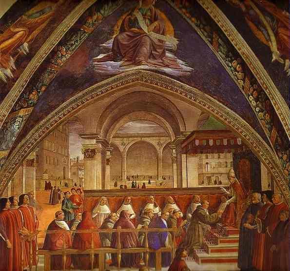 Domenico Ghirlandaio. The Confirmation of the Rule of the Order of St. Francis by Pope Honorius III.