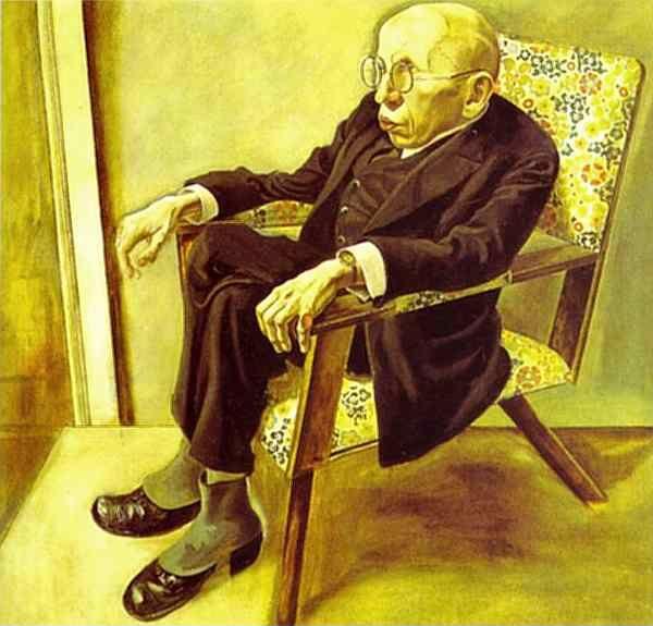 George Grosz. Portrait of the Writer Max Herrmann-Neisse.
