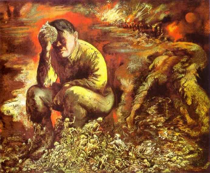 George Grosz. Cain, or, Hitler in Hell.