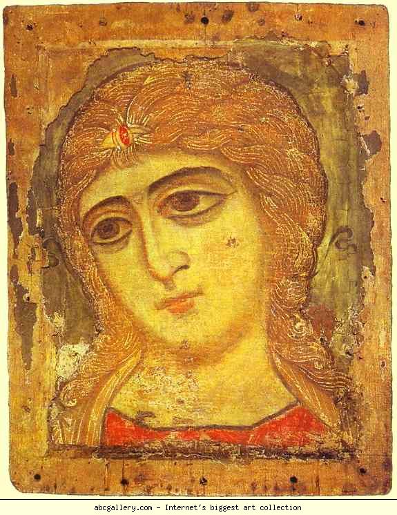 Russian Icon. An Archangel (the so-called Archangel with the Golden Hair).