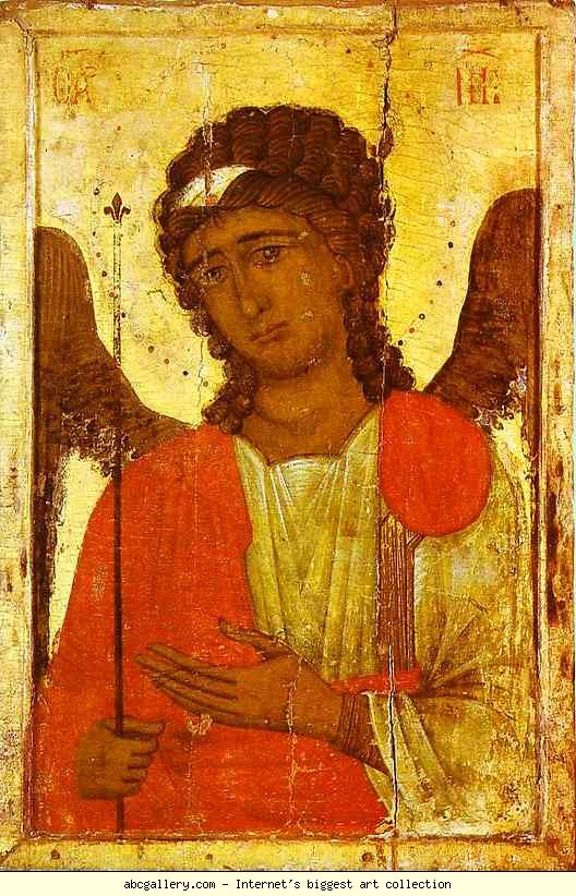 Russian Icon. Archangel Gabriel.