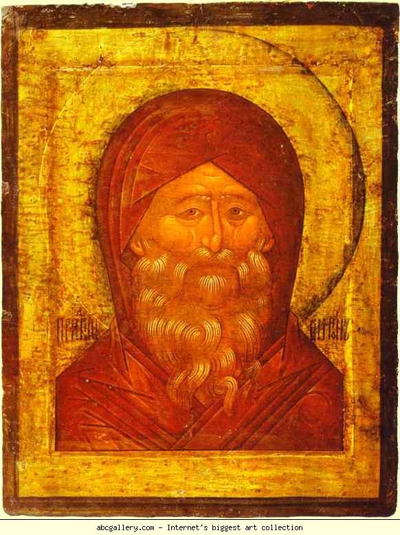 Russian Icon. St. Simon the Pious.