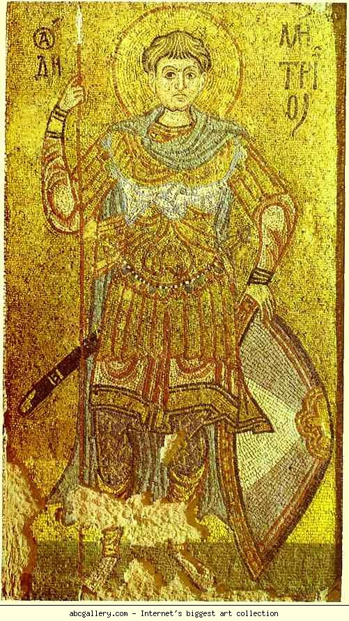Russian Icon. St. Demetrius of Thessalonica.