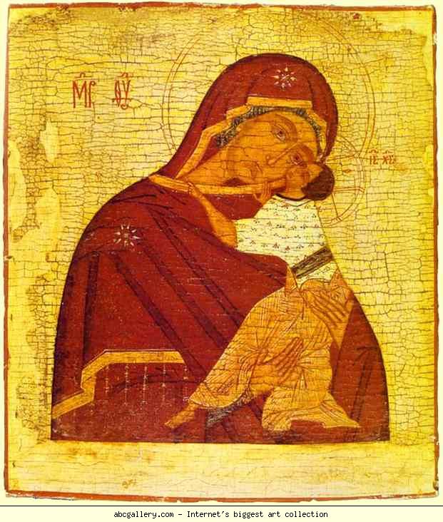 Russian Icon. The Virgin Eleusa.