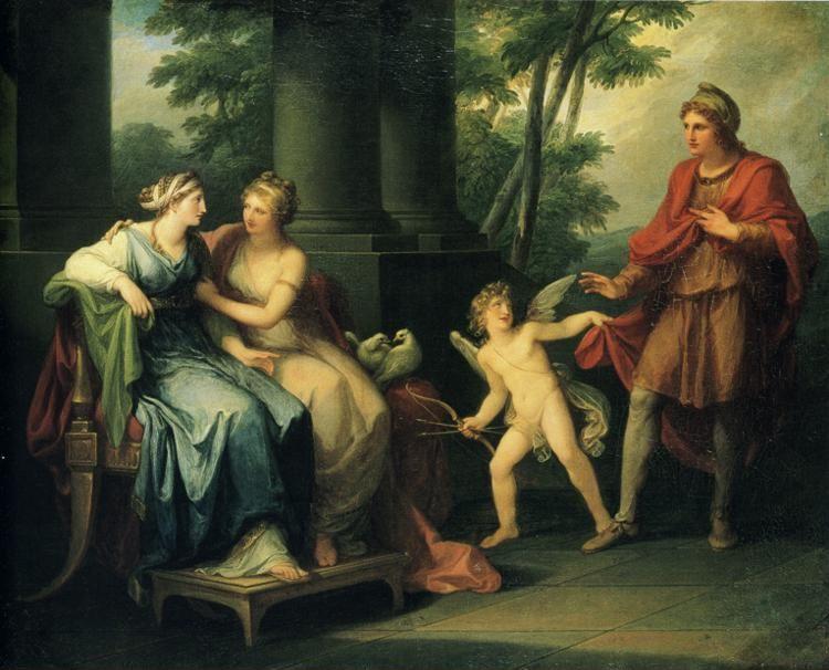 Venus Persuades Helen to Fall in Love with Paris.