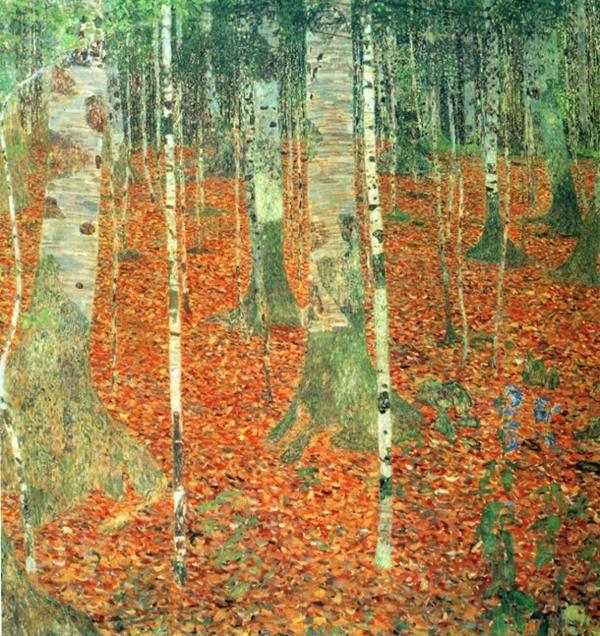 Gustav Klimt. Farmhouse with Birch Trees.