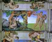 Michelangelo. The Fall of Man and the Expulsion from the Garden of Eden.