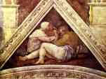 Michelangelo. The Ancestors of Christ: Josias, Jechonias and Salathiel.
