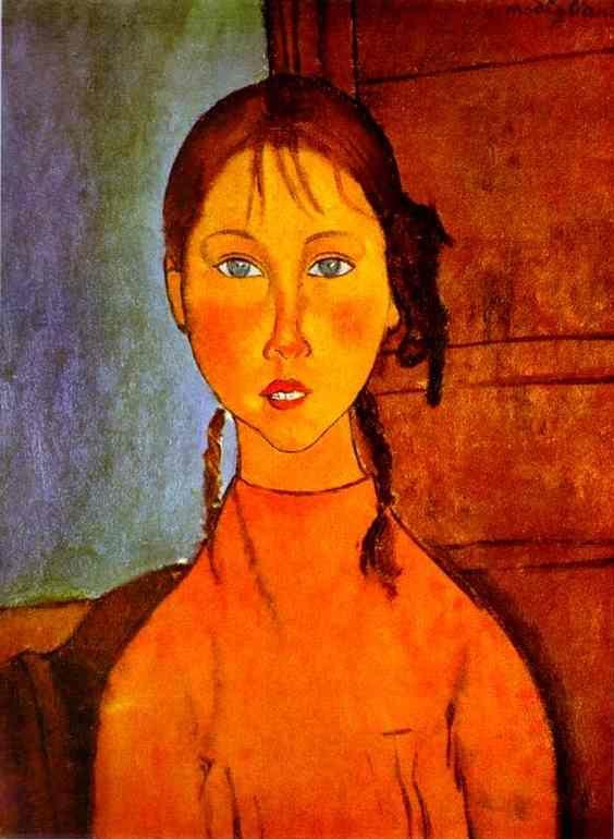 Amedeo Modigliani. Girl with Braids.