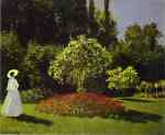 Claude Monet.  Mulher no jardim (Saint-Adresse).