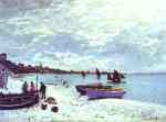 Claude Monet.  A praia em Sainte-Adresse.