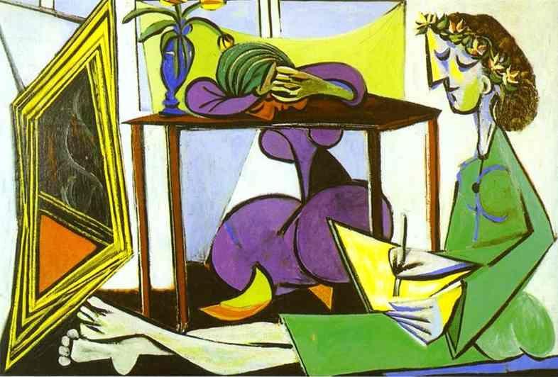 Pablo Picasso. Interior with a Girl Drawing.