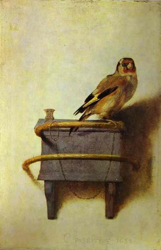 Carel Fabritius. The Goldfinch.