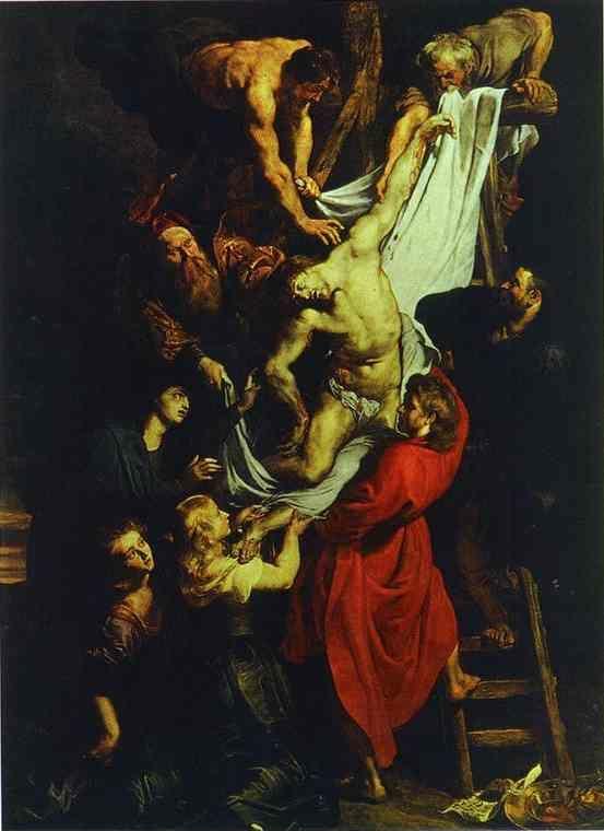 Peter Paul Rubens. The Descent from the Cross (central part of the triptych).
