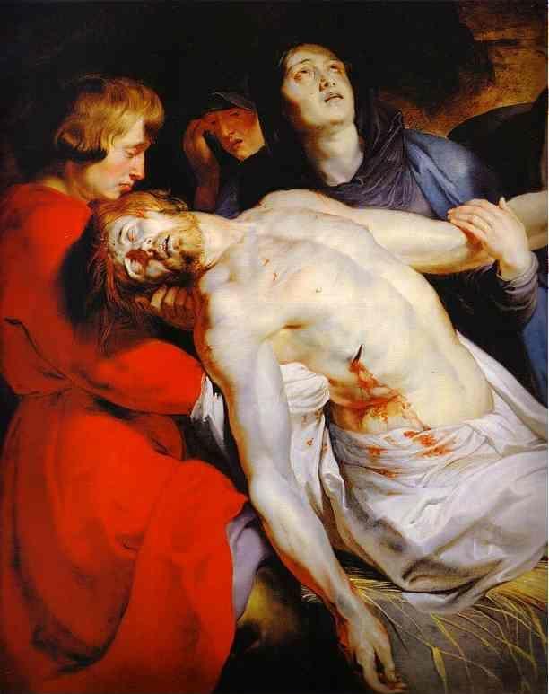 Peter Paul Rubens. The Entombment. Detail.