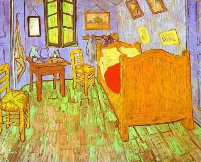 Vincent van Gogh. Van Gogh's Bedroom in Arles. Saint-Rémy.