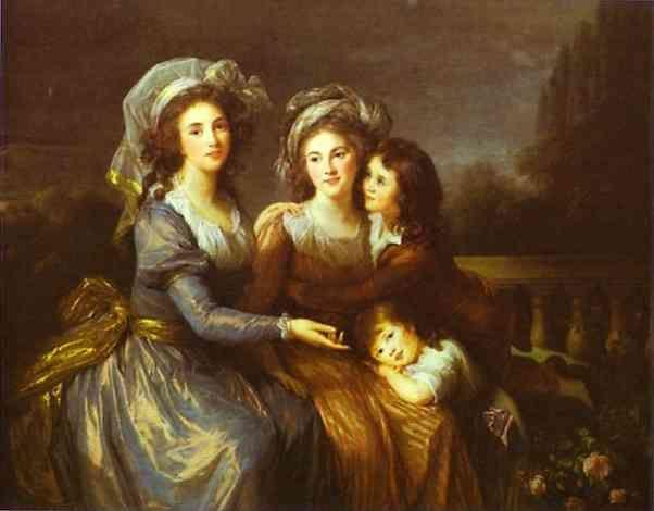 Louise-Elisabeth Vigée-Lebrun. The Marquise de Peze and the Marquise de Rouget with Her Two Children.