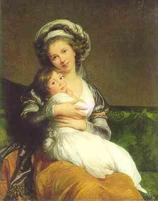 Louise-Elisabeth Vigée-Lebrun. Self Portrait with Daughter (Jeanne Julie Louise, 1780-1809).