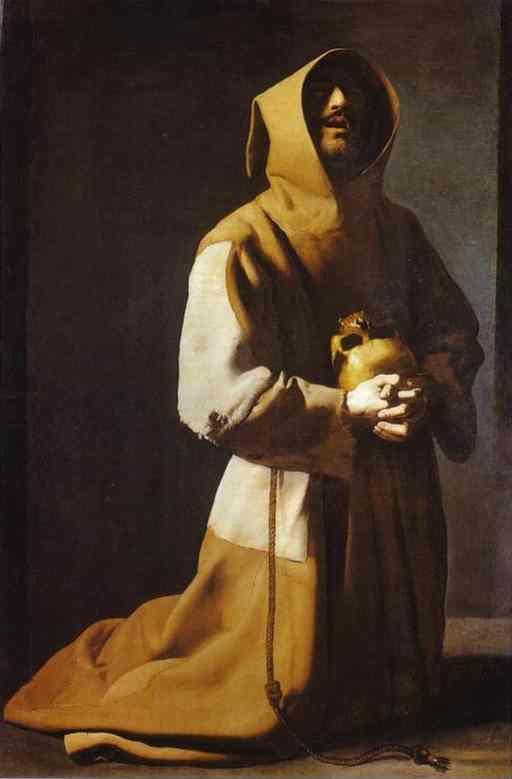 Francisco de Zurbarán. St. Francis Kneeling.