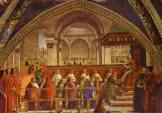 Domenico Ghirlandaio. The Confirmation of the Rule of the Order of St. Francis by Pope Honorius III. Detail.