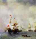 Ivan Aivazovsky. The Battle in the Chios Channel.