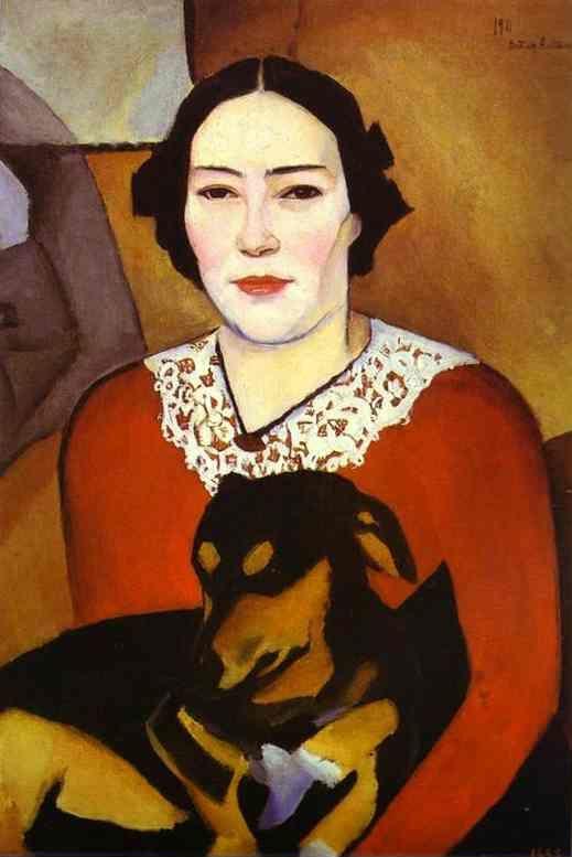 Nathan Altman. Lady with a Dog. Portrait of Esther Schwartzmann.
