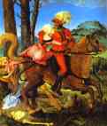Hans Baldung. The Knight, the Young Girl, and Death.