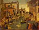 Gentile Bellini. The Recovery of the Relic of the True Cross at the Bridge of S. Lorenzo.