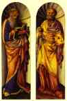 Jacopo Bellini. St. John the Evangelist (left); The Apostle Peter (right).
