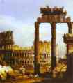 Bernardo Bellotto. Capriccio with the Colosseum.