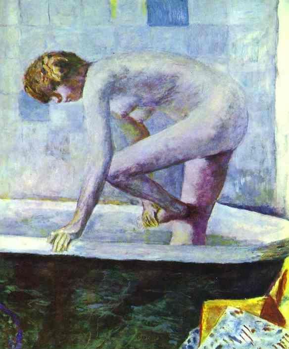 Pierre Bonnard. Nude Washing Feet in a Bathtub.