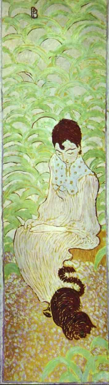Pierre Bonnard. Sitting Woman with a Cat.