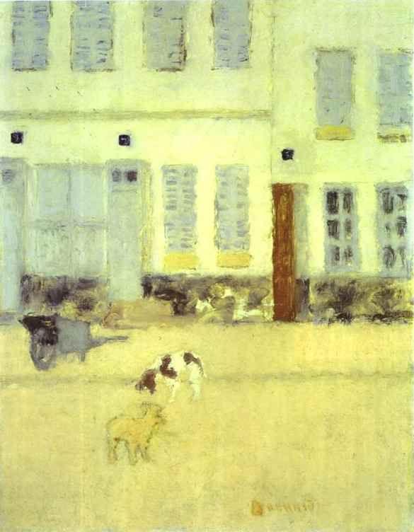 Pierre Bonnard. Street in Eragny-sur-Oise or Dogs in Eragny.