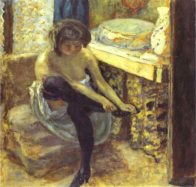 Pierre Bonnard. Woman in Black Stockings.