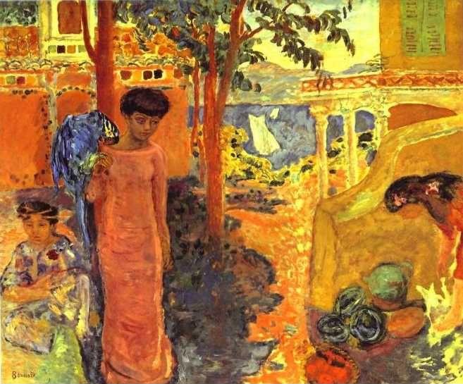 Pierre Bonnard. Girl with Parrot.