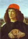 Alessandro Botticelli. Portrait of a Man with the Medal of Cosmo the Elder.