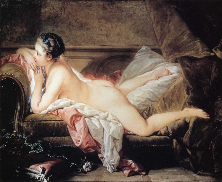 François Boucher. Nude Girl on a Sofa.