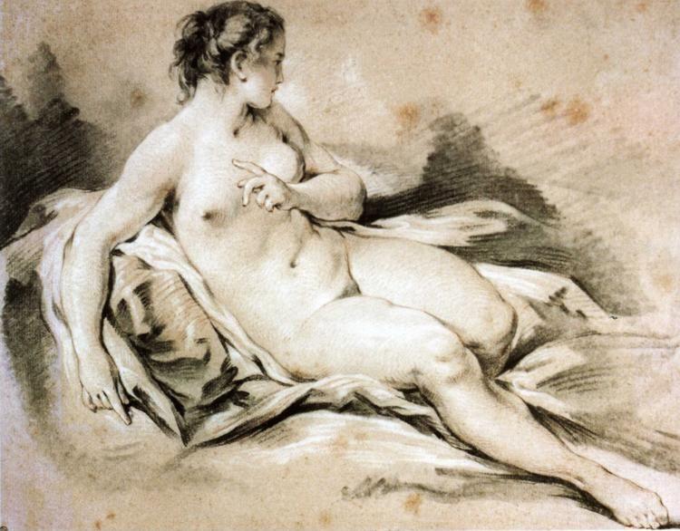 François Boucher. Reclining Nude.