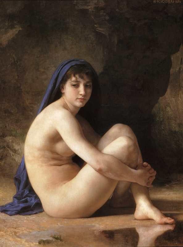 William-Adolphe Bouguereau. Seated Nude.