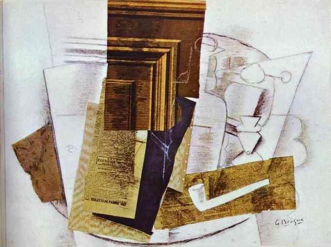 Georges Braque. Papier Colle: Violette de Parme.