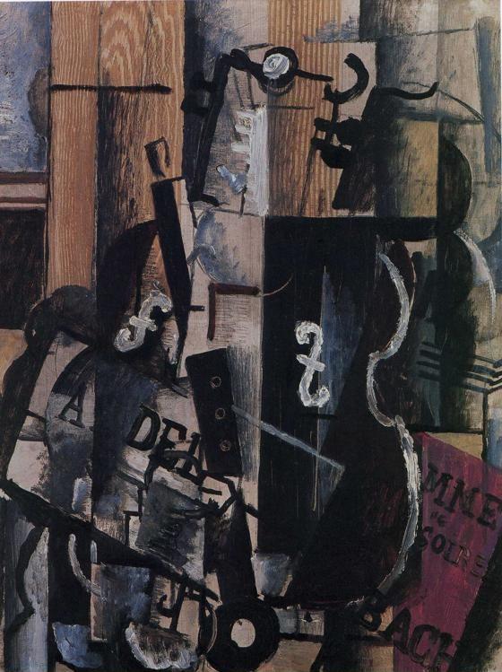 Georges Braque. Violin and Clarinet on a Table.