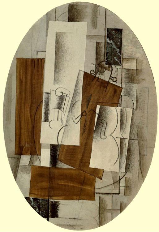 Georges Braque. Violin and Glass.