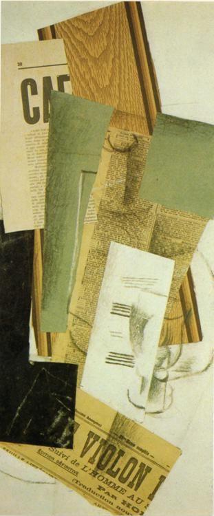 Georges Braque. Bottle and Glass (Le Violan).